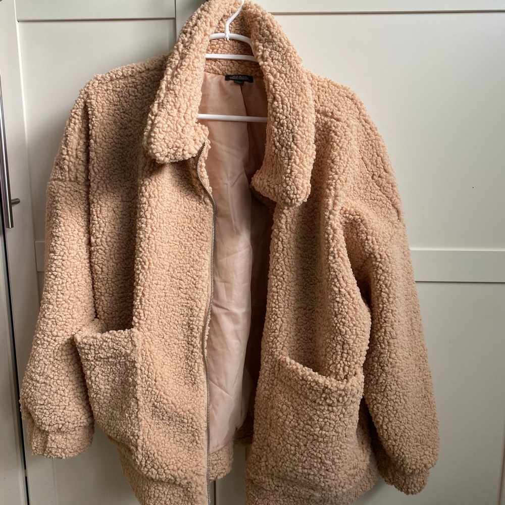 Oversized Teddy Fleece Coat